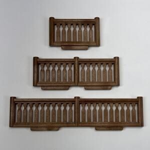 Sylvanian Families Calico Critters House on a Green Hill Dark Brown Railings x 3